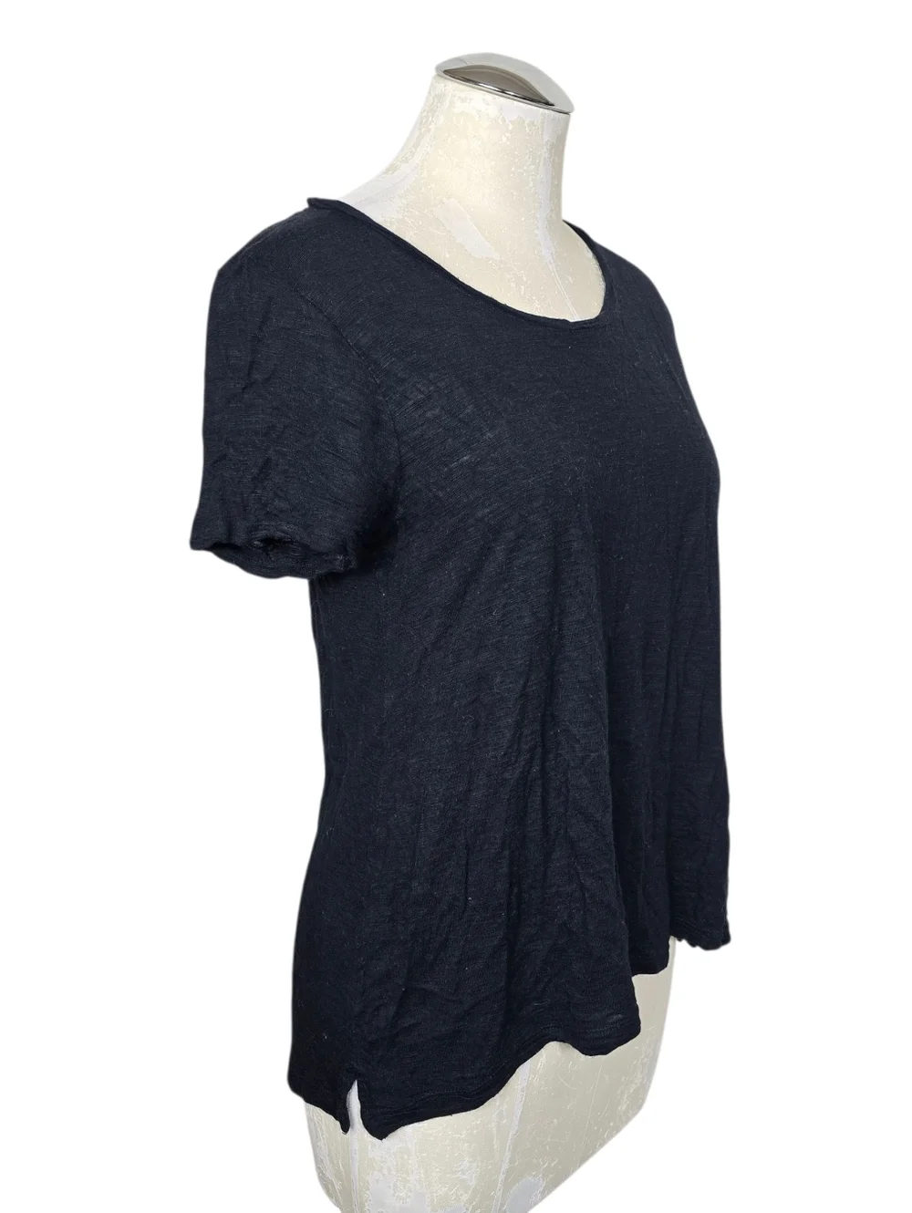 Madewell Black T Shirt Short Sleeves Viscose Lightweight M - Picture 4 of 9